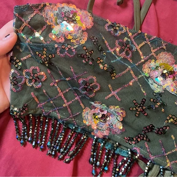 Club Exx x Dolls Kill Fluorescent Eden Crop Tank - Picture 3 of 6